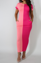 Load image into Gallery viewer, Pink Swirl Midi Dress
